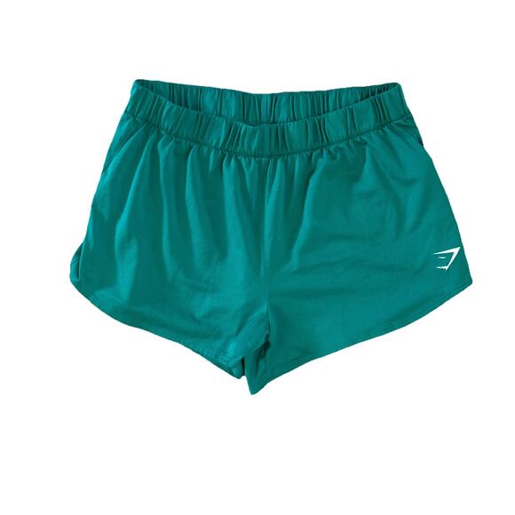 Gymshark Green Mesh Athletic Shorts Women’s Size M Gym Training - Picture 1 of 5